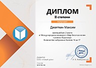 Призёр Международного конкурса "Мир безопасности"