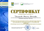 Сертификат участника регионального конкурса "Лучший воспитатель ХМАО-Югры 2020"